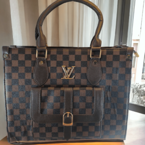 brown hand bag