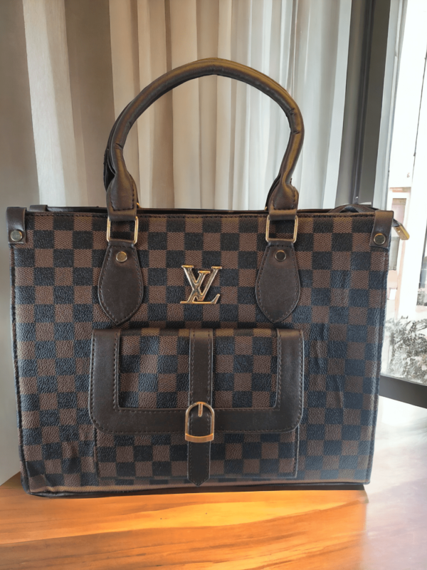 brown hand bag