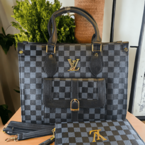 dark blue hand bag