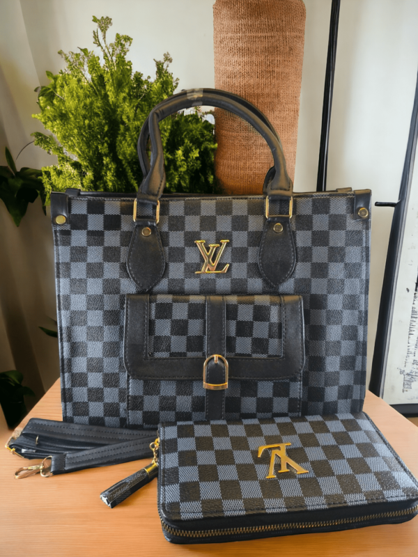 dark blue hand bag