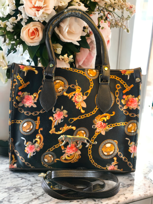 printed hand bag